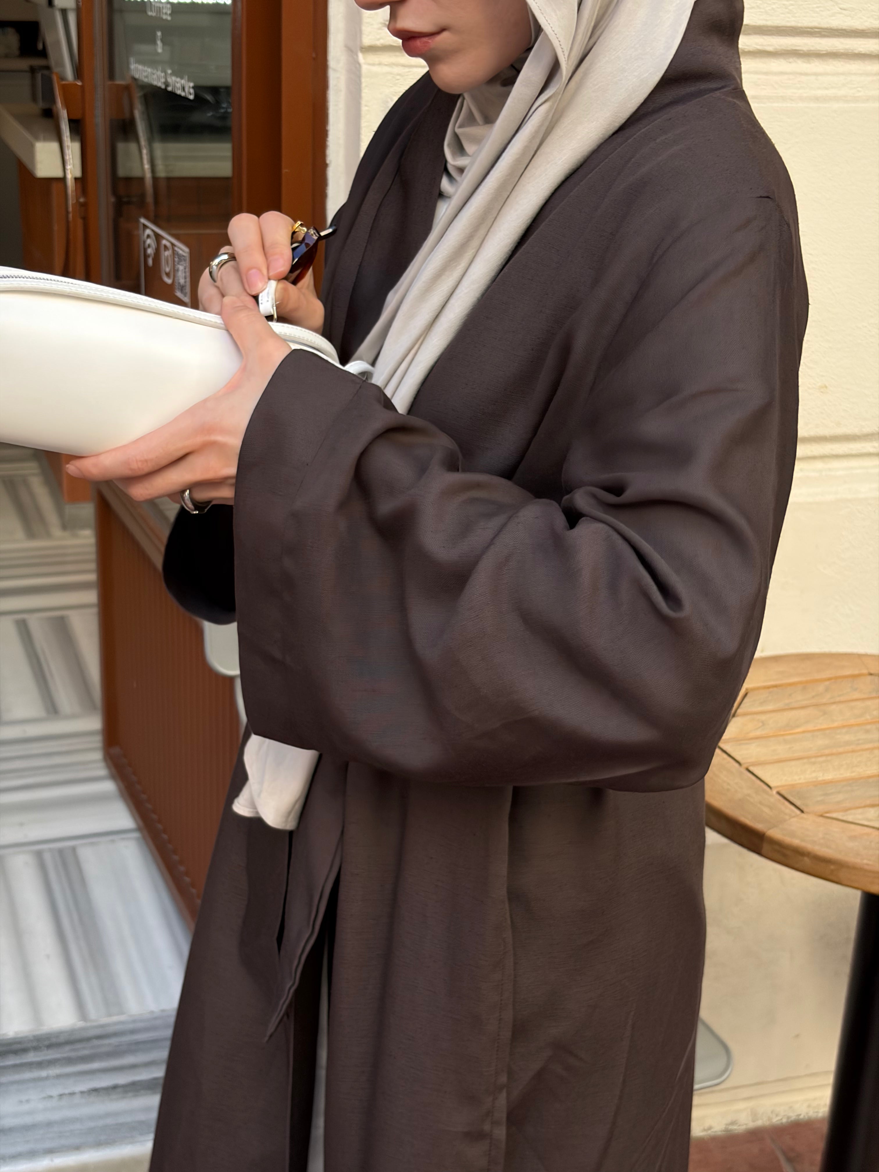 Acı Kahve Mevsimlik Tam Boy Kimono