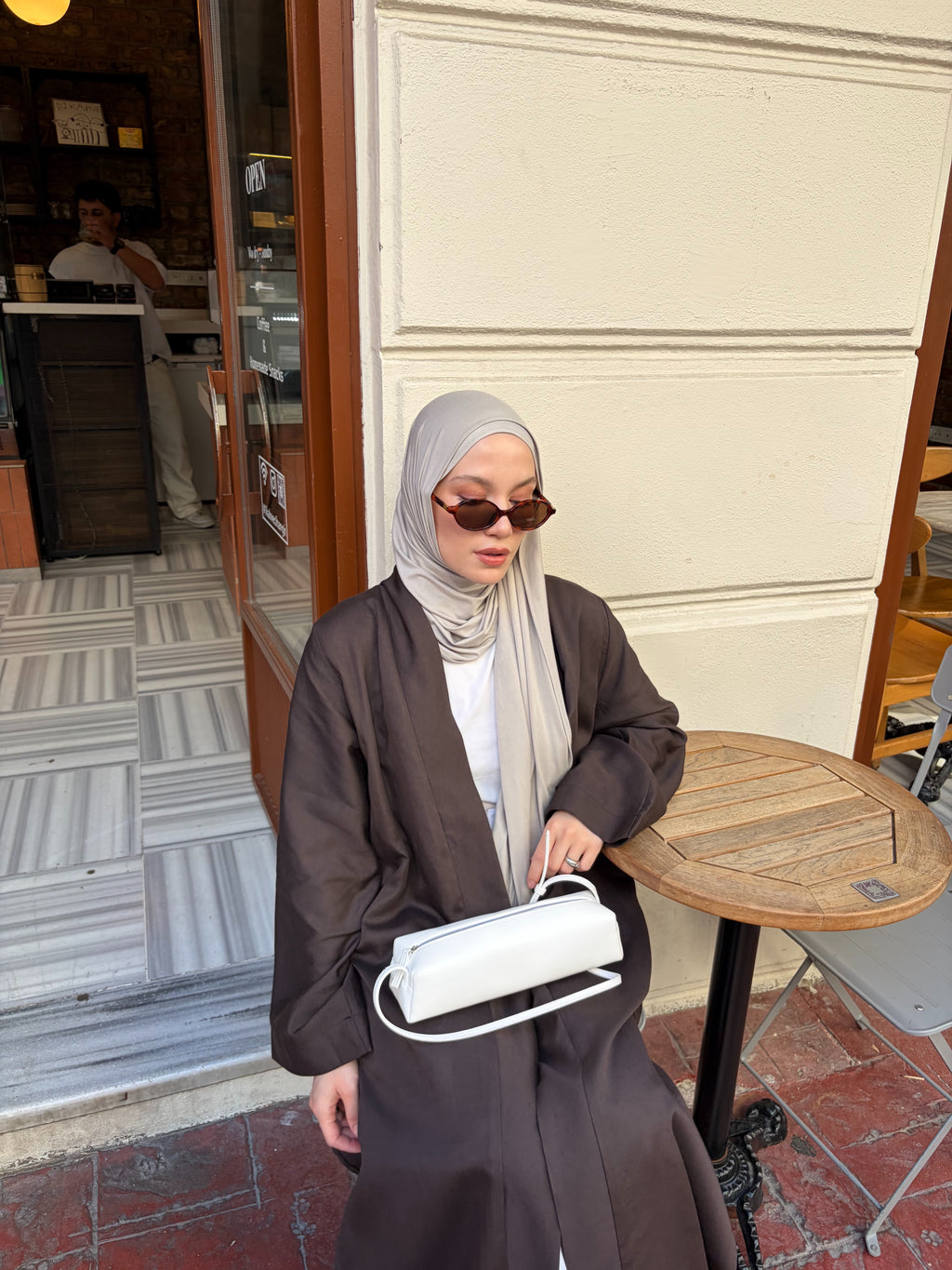Acı Kahve Mevsimlik Tam Boy Kimono