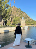 Siyah Tasarım Keten Bluz