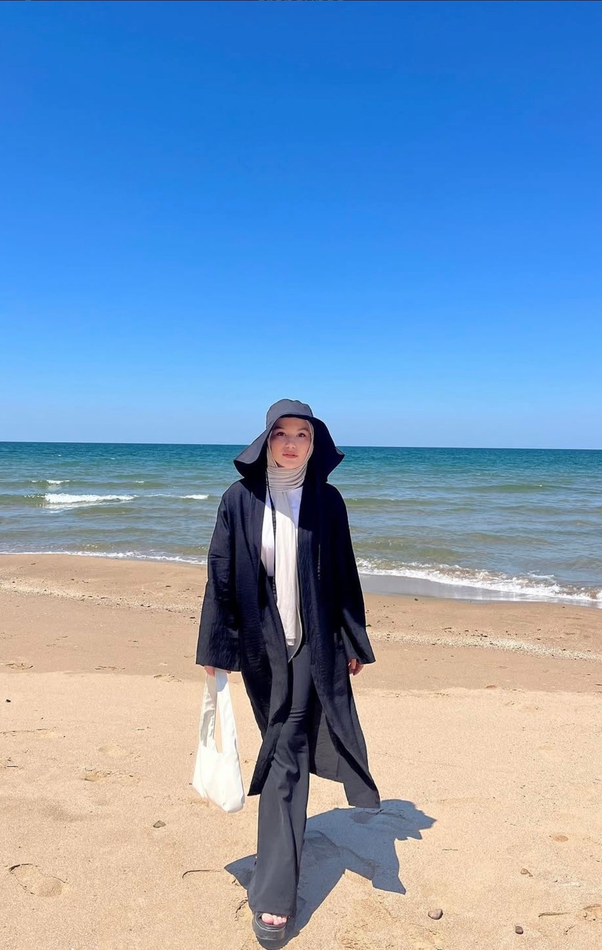 Aerobin Keten Siyah Kimono