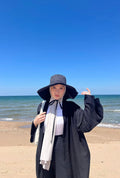 Aerobin Keten Siyah Kimono