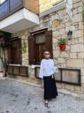 Beyaz Keten Bluz